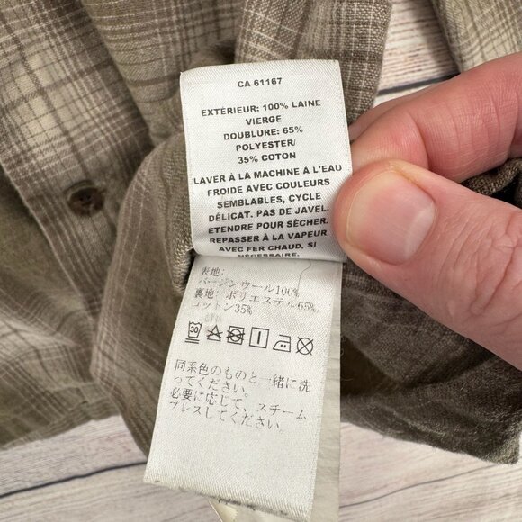PENDLETON Original‎ Board Shirt Men's M 100% Virgin Wool Tan Plaid Flannel - Picture 9 of 13